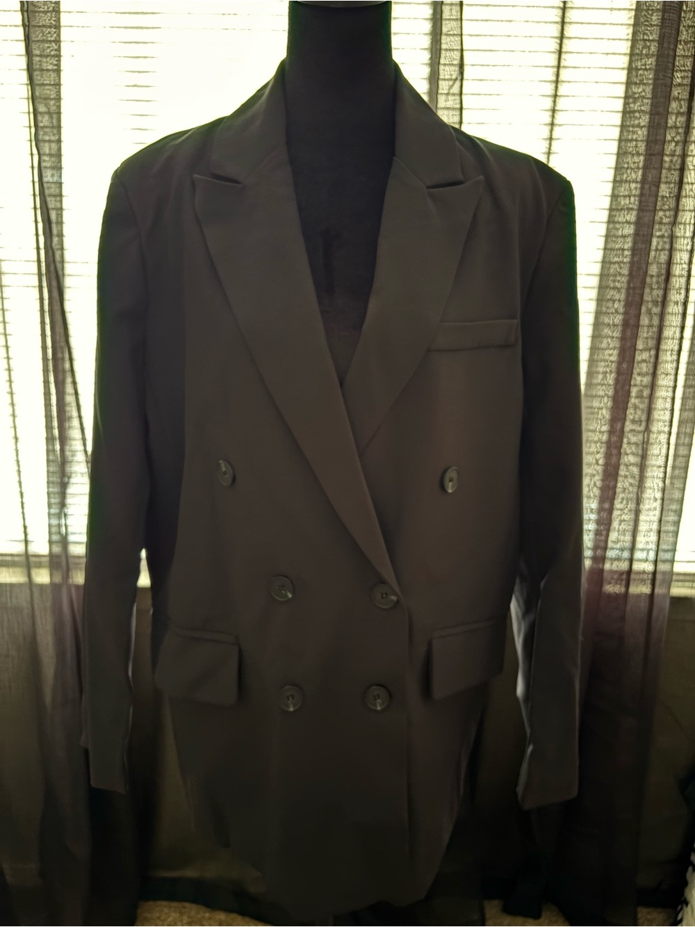 H&M Double-Breasted Black Sport Coat